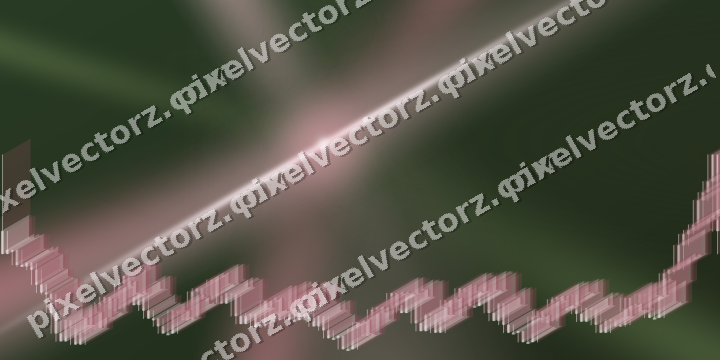 Glowing neon chart background in pink and dark lime