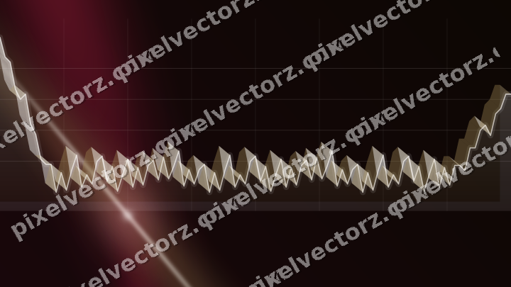 Glowing neon chart background in pink and amber