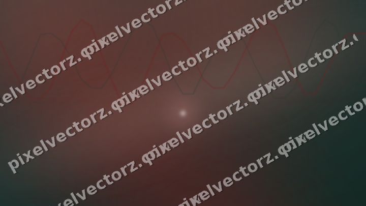 Glowing neon chart background in dark red and dark green