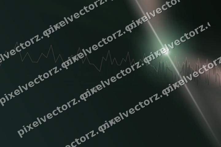 Glowing neon chart background in dark green and red