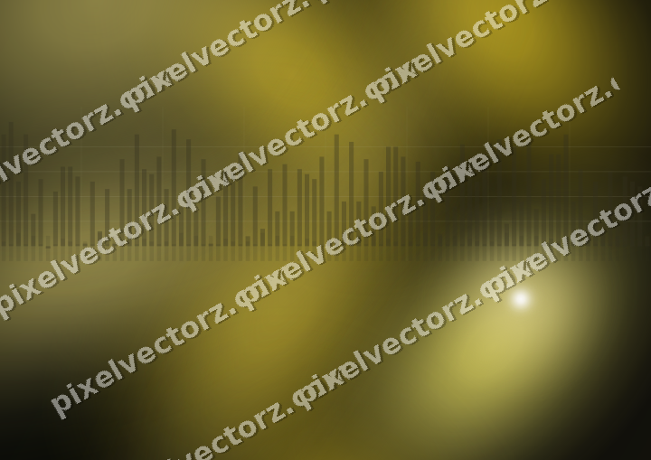 Glowing neon chart background in amber and yellow