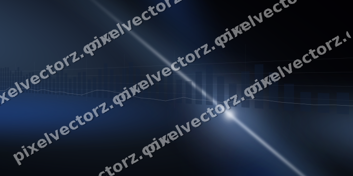 Glowing neon chart background in blue