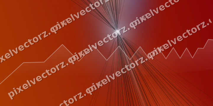 Glowing neon chart background in blue and red