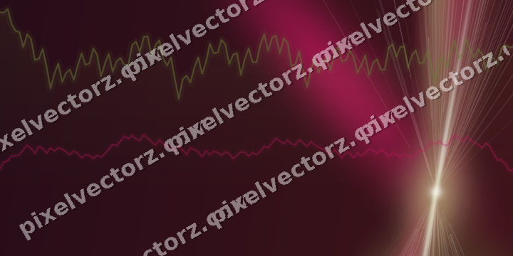 Glowing neon chart background in lime and pink