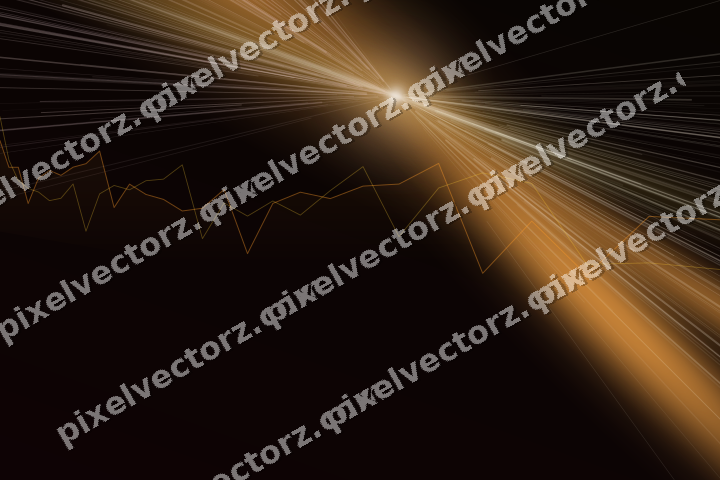 Glowing neon chart background in orange and amber