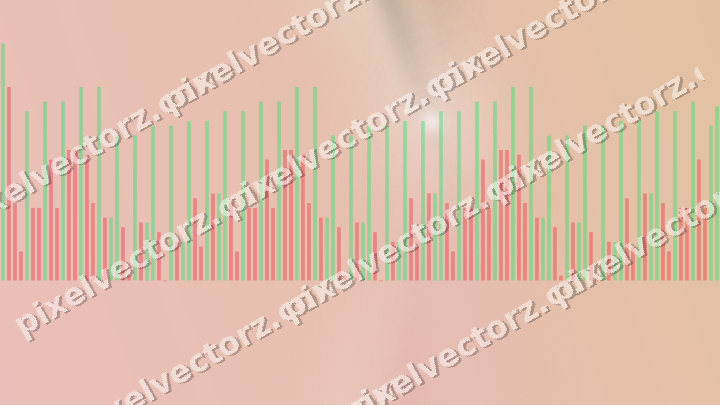 Soft pastel chart background in red and dark green