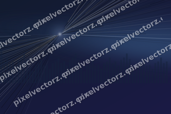 Glowing neon chart background in dark blue and amber