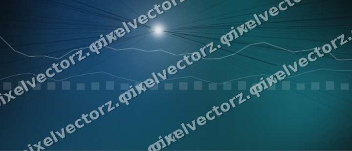 Glowing neon chart background in blue and teal