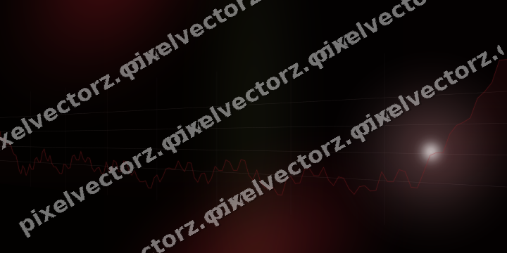 Glowing neon chart background in red and green