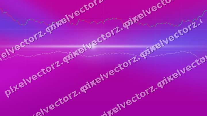 Glowing neon chart background in purple and blue