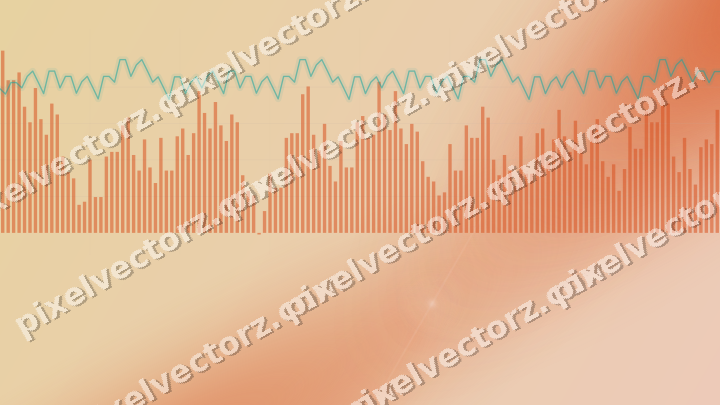 Soft pastel chart background in orange and teal