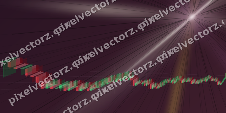 Glowing neon chart background in dark magenta and amber