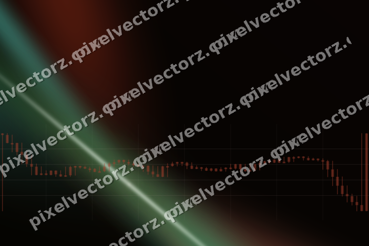Glowing neon chart background in red and orange