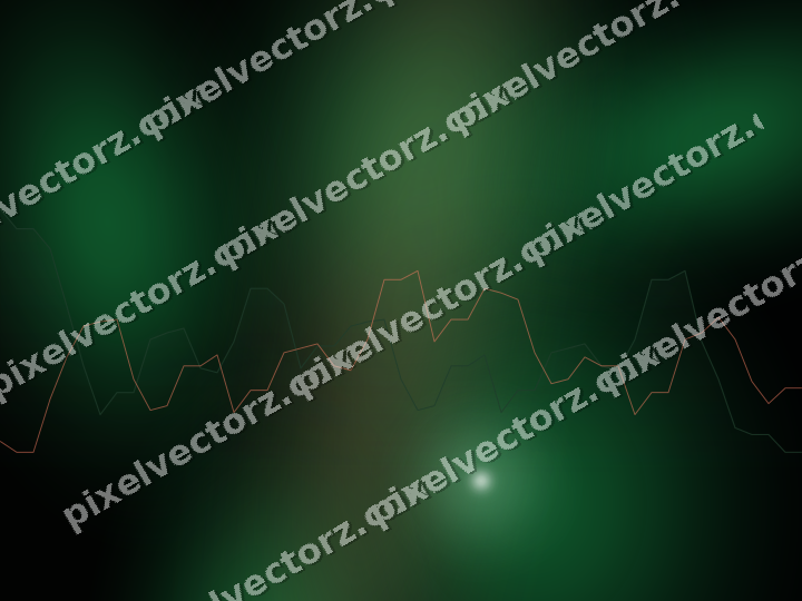 Glowing neon chart background in green and red