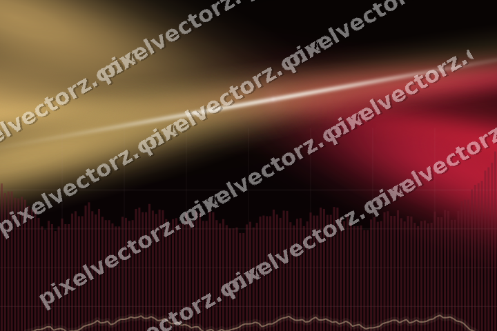 Glowing neon chart background in pink and red