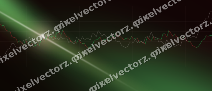 Glowing neon chart background in red and green