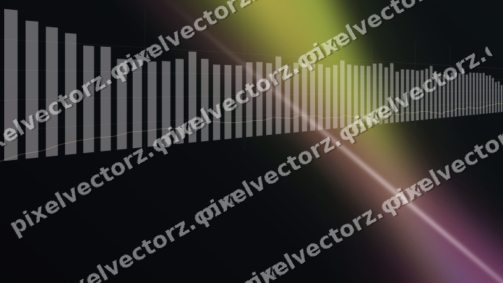 Glowing neon chart background in lime and amber