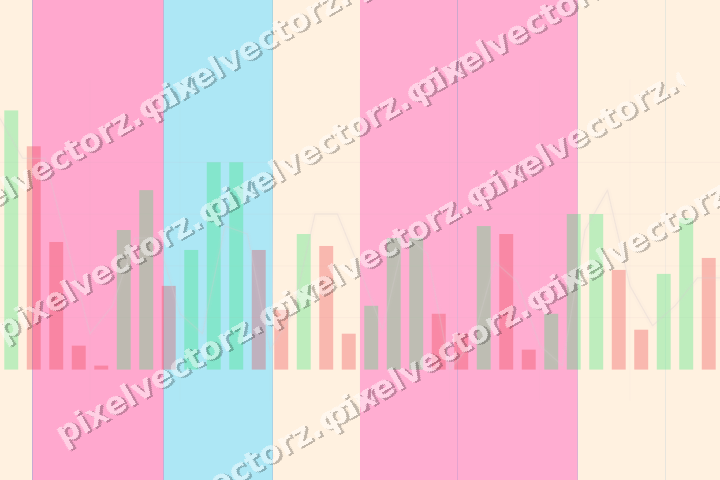 Glowing neon chart background in pink and cyan