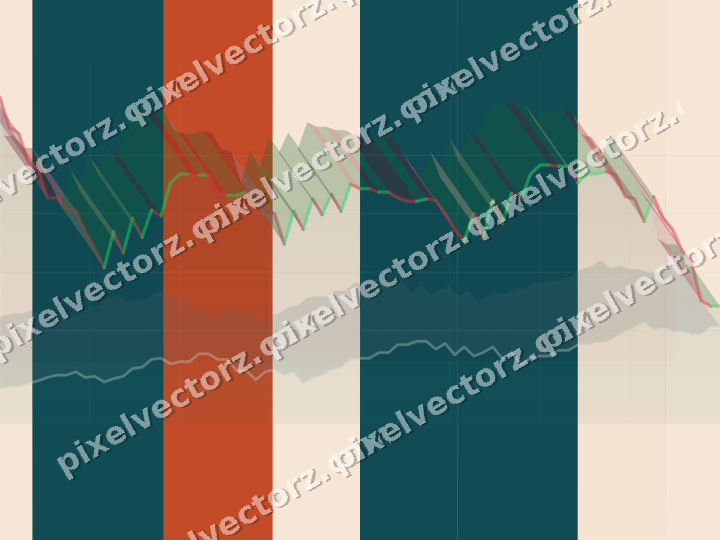 Soft pastel chart background in dark teal and orange