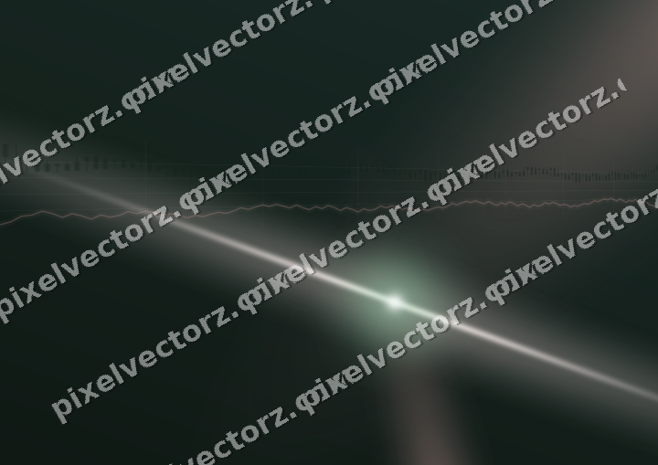 Glowing neon chart background in dark green and red