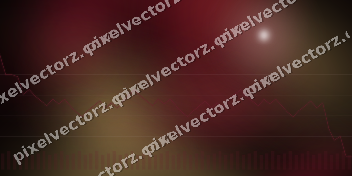 Glowing neon chart background in pink and red
