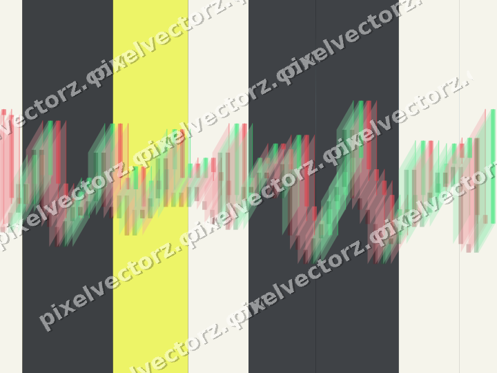 Glowing neon chart background in blue and yellow