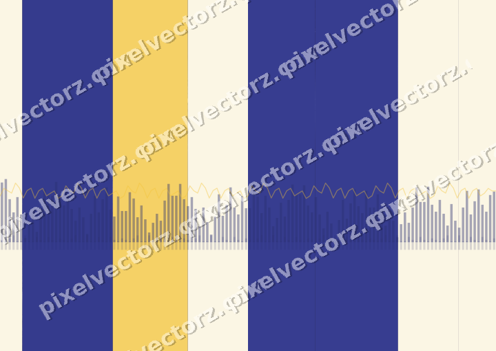 Glowing neon chart background in dark blue and amber