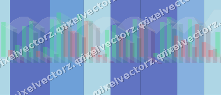 Glowing neon chart background in blue and cyan