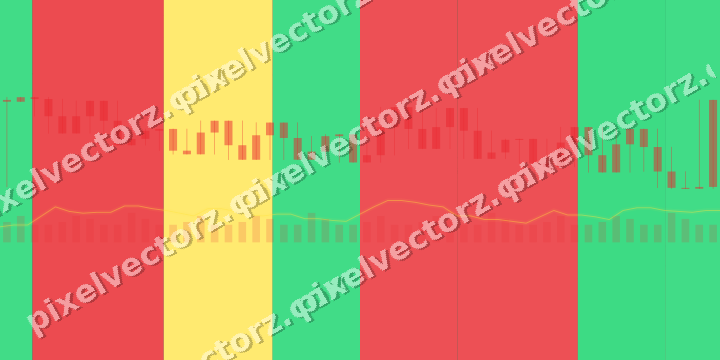 Glowing neon chart background in red and orange