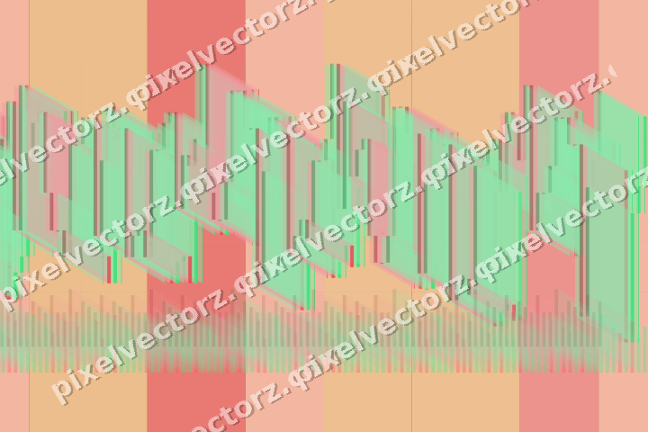Glowing neon chart background in red and orange