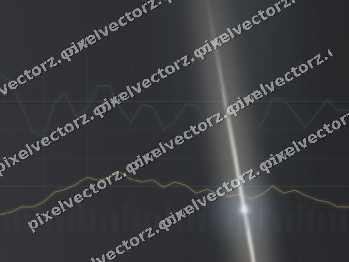Glowing neon chart background in amber and grey