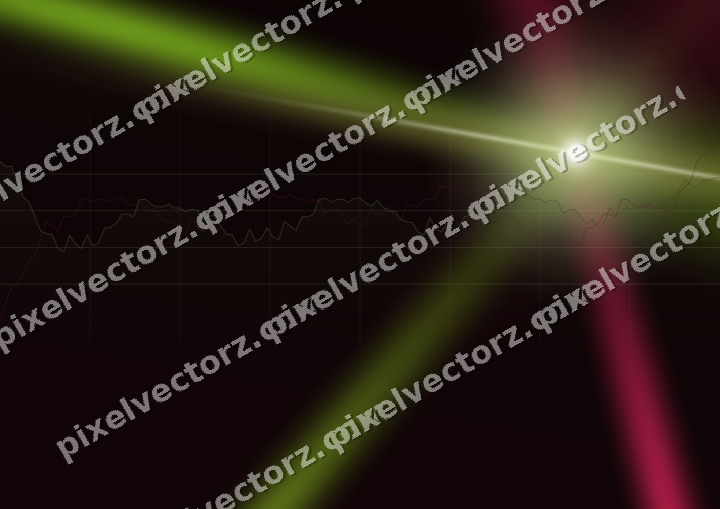 Glowing neon chart background in lime and pink