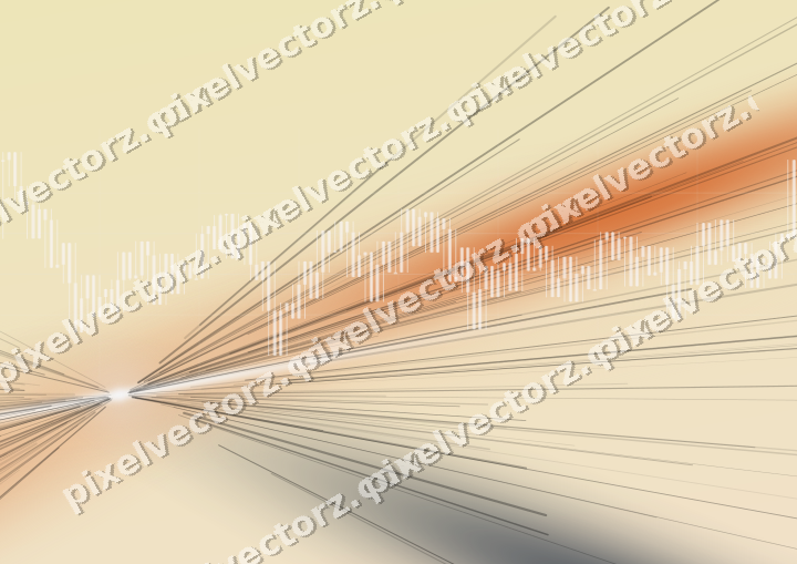 Soft pastel chart background in dark blue and orange
