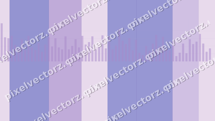 Glowing neon chart background in purple and blue