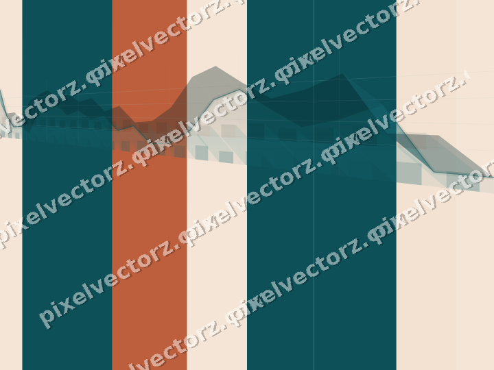Soft pastel chart background in dark teal and orange
