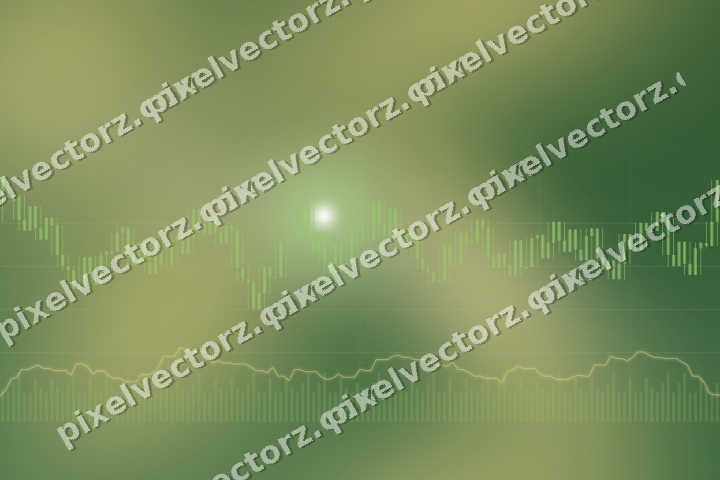 Glowing neon chart background in lime and yellow