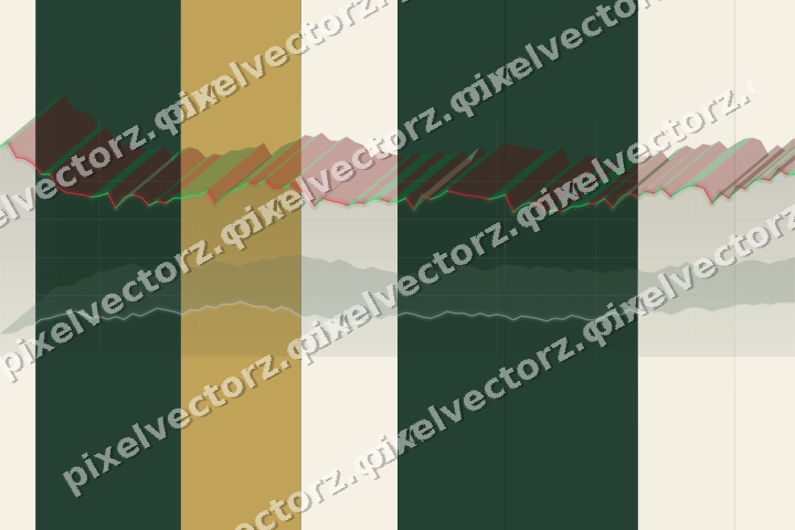 Glowing neon chart background in green and amber