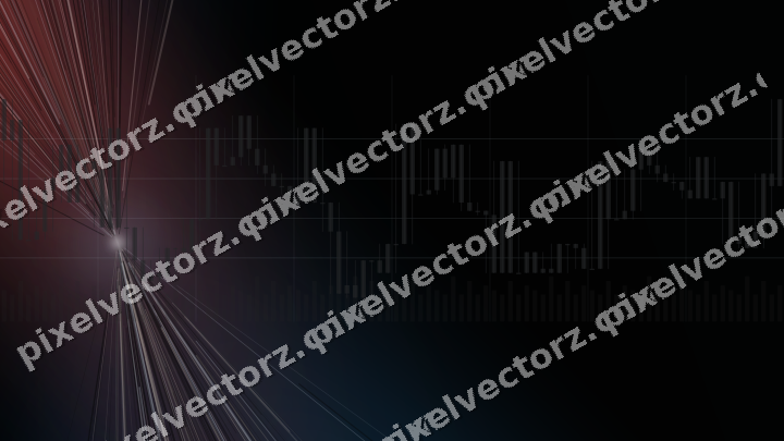 Glowing neon chart background in blue and red