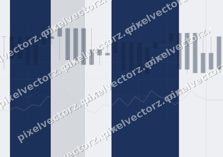 Glowing neon chart background in blue
