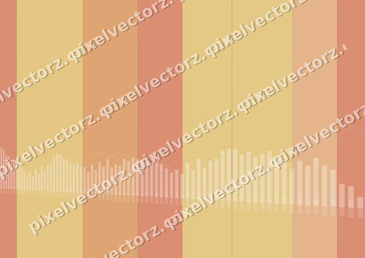 Glowing neon chart background in orange and amber
