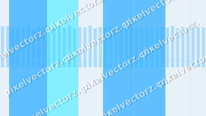 Glowing neon chart background in cyan and blue