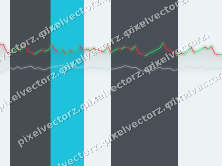 Glowing neon chart background in teal and pale cyan