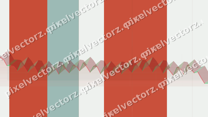 Glowing neon chart background in red and orange