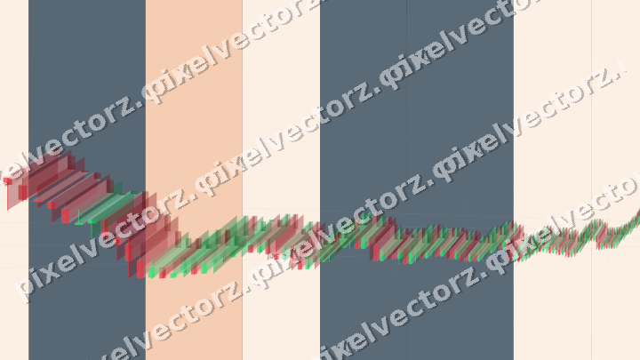 Glowing neon chart background in blue and orange