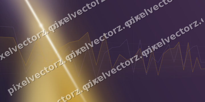 Glowing neon chart background in amber and purple