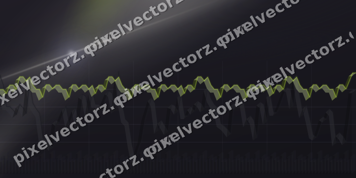 Glowing neon chart background in purple and lime