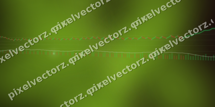 Glowing neon chart background in lime and pink