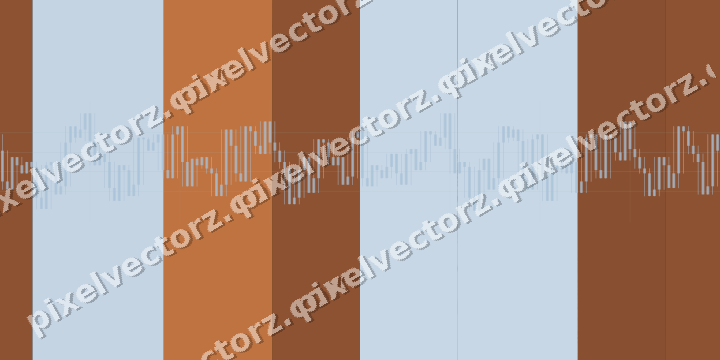 Glowing neon chart background in blue and orange