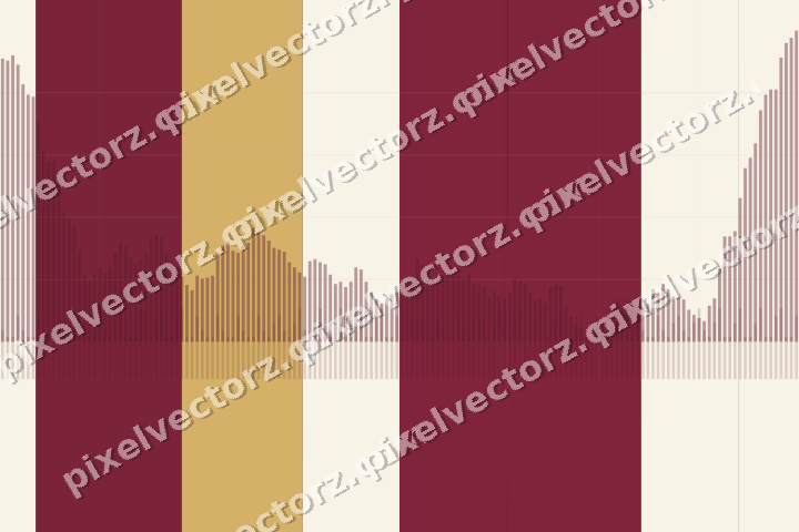 Glowing neon chart background in pink and amber