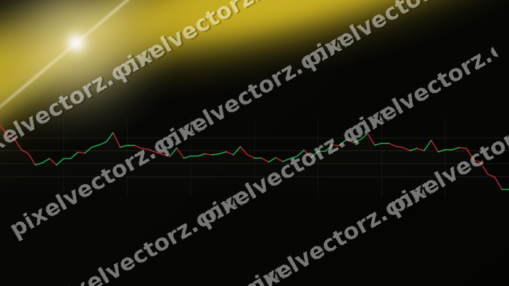 Glowing neon chart background in amber and yellow